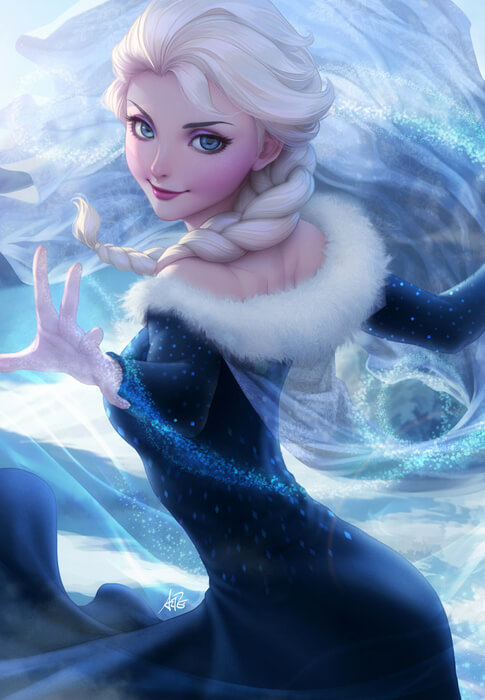 Elsa's New Dress by Artgerm