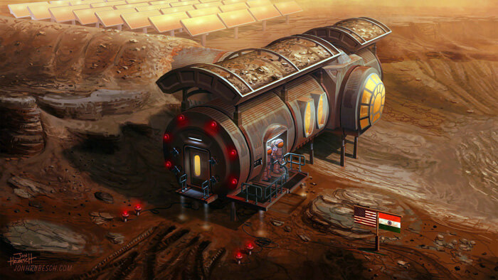 Martian Base by JonHrubesch