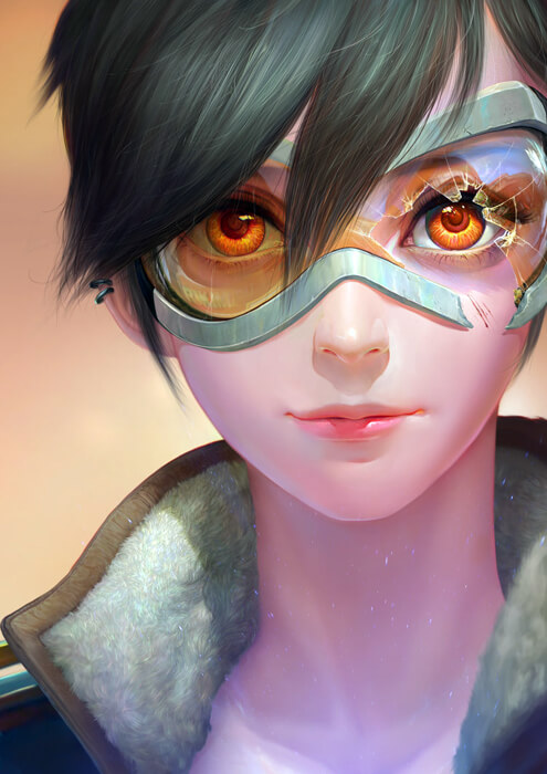 OVERWATCH-tracer portrait by ANG-angg