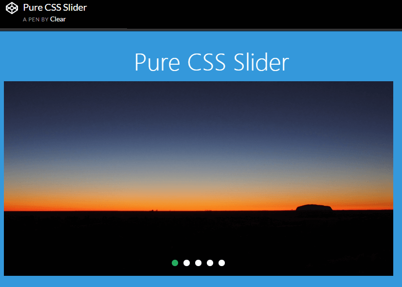 Pure CSS Slider BY Clear