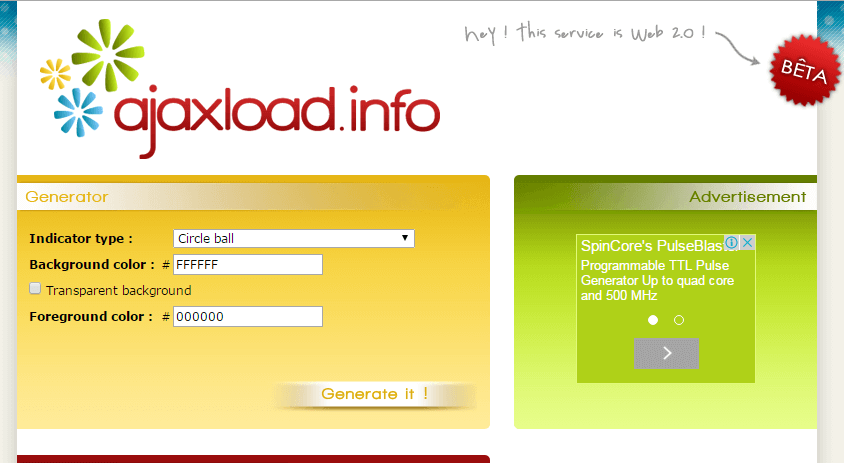 Ajaxload - Ajax loading gif generator