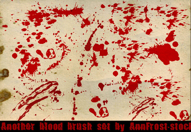 Another blood brush set by AnnFrost-stock