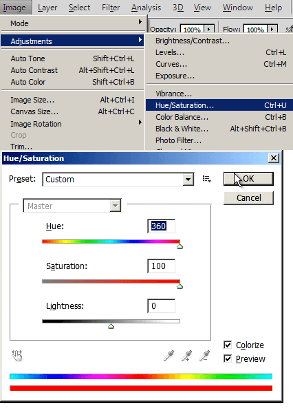 Apply Hue-Saturation