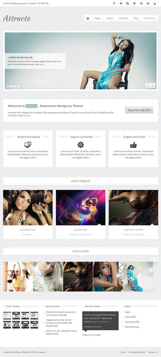 Attracto WordPress Theme by m-themes