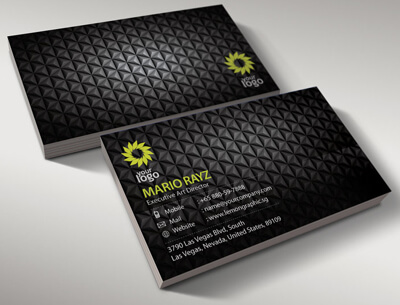 Black charcoal business card by Lemongraphic