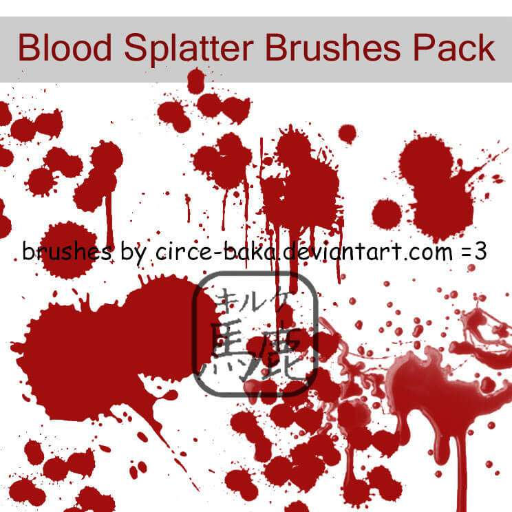 Blood Splatter Brushes Pack by Circe-Baka