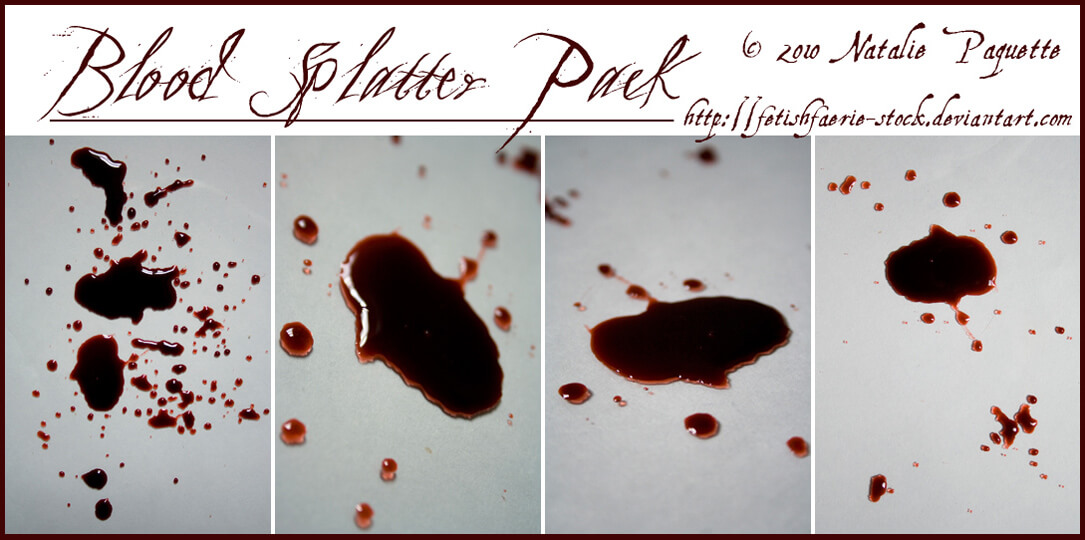 Blood Splatter Pack I by fetishfaerie-stock
