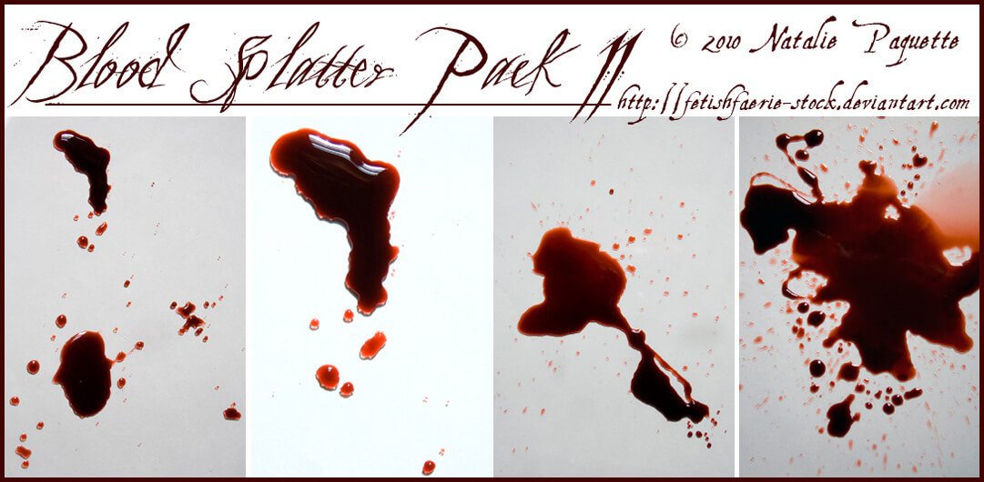 Blood Splatter Pack II by fetishfaerie-stock