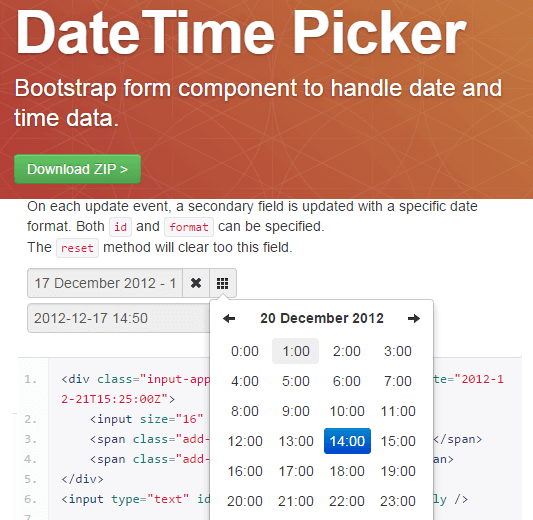 Bootstrap DateTime Picker