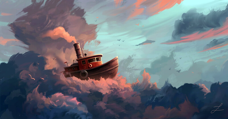 Cloudy Sea. by Zary-CZ