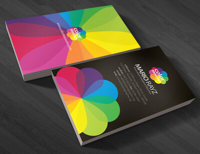 Color blossom business card by Lemongraphic