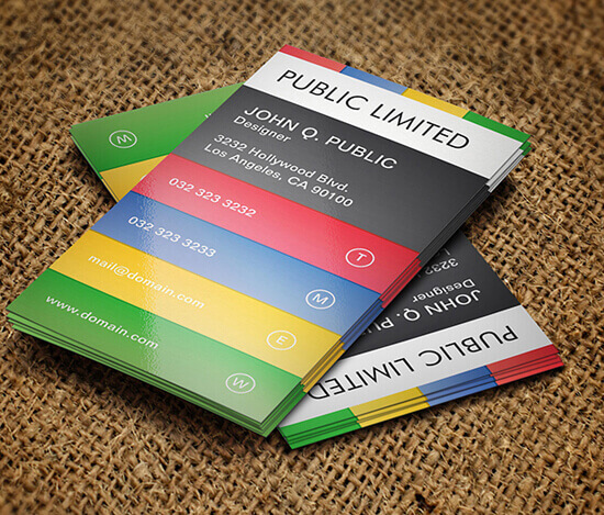 Colorful Corporate Business Card by es32