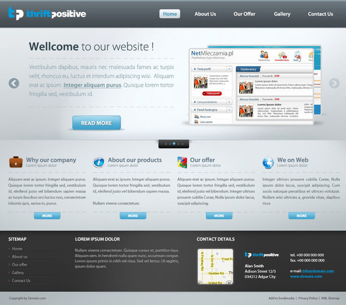 Thrift Positive Company based on WordPress by 4inArt