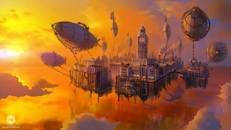 Concept Art: Airship Acres by ExitMothership