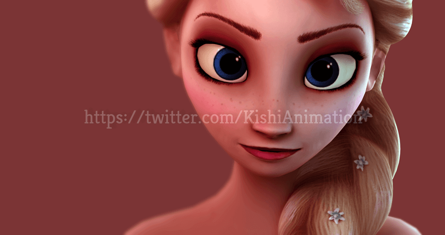 Elsa render by KishiAnimation