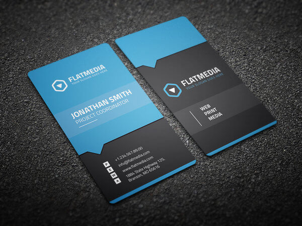 Flat Corporate Business Card by nazdrag