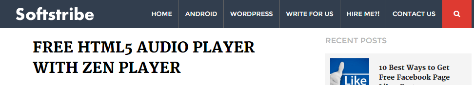 HTML5 Audio Player with Zen Player