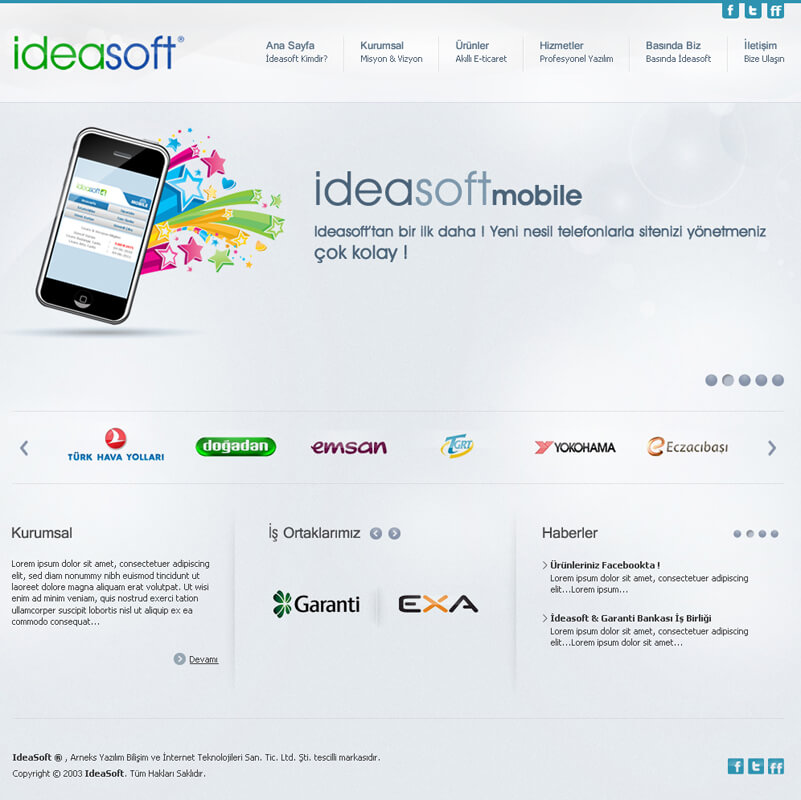 Ideasoft - Corporate Web Site by interfacedesigner