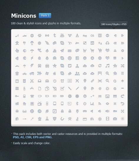 Vector Icons  Minicons Pack 1 by okidoci