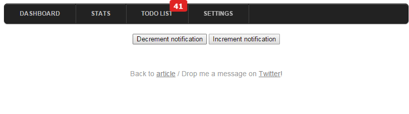 Notification bubble with CSS3