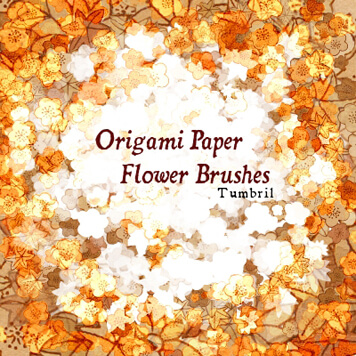 Origami Paper Flower Brushes by Tumbril