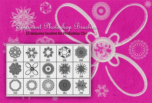 Ornament Photoshop Brushes by fiftyfivepixels