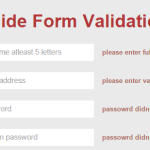 PHP Server Side Form Validation tutorial