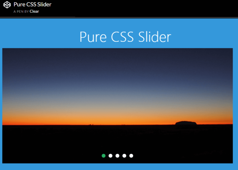 Pure CSS Slider – Without Javascript Jquery Sliders