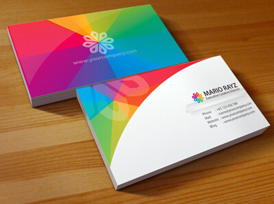 Rainbow petals business card by Lemongraphic
