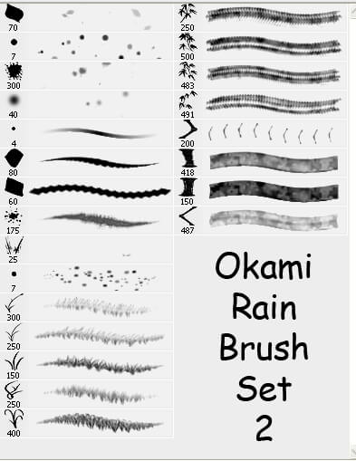Random Photoshop Brush Set 2 by Okami-Rain
