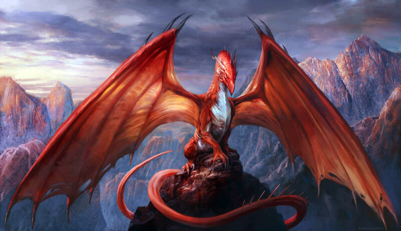 Red dragon by Manzanedo