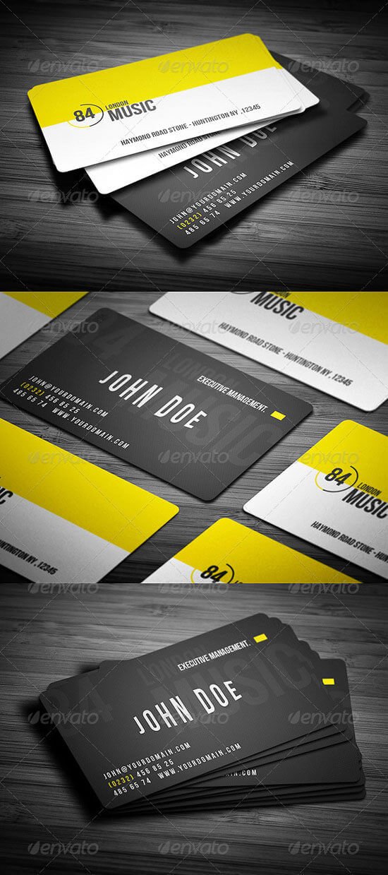 Retro Music Clup Business card by calwincalwin