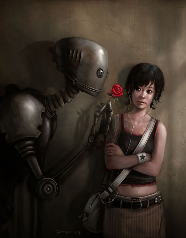 Robot in Love by ~Rudeone