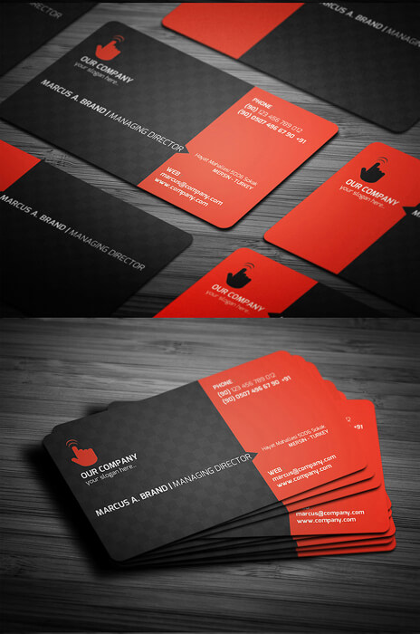 Rounded Corner Business Card by calwincalwin