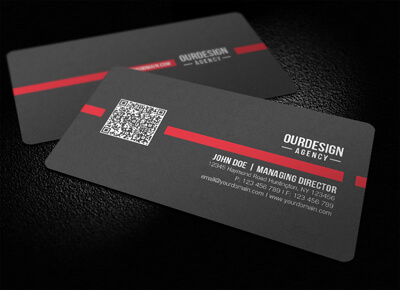 Rounded Corner QR Code Business Card by glenngoh