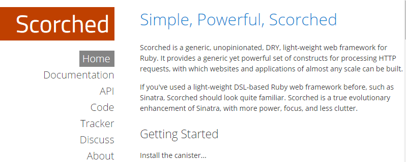 Scorched - Light-weight Ruby Web Framework