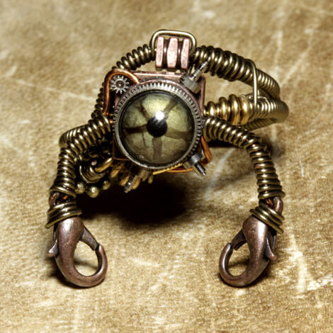 Stempunk jewelry Robot Ring 2 by CatherinetteRings