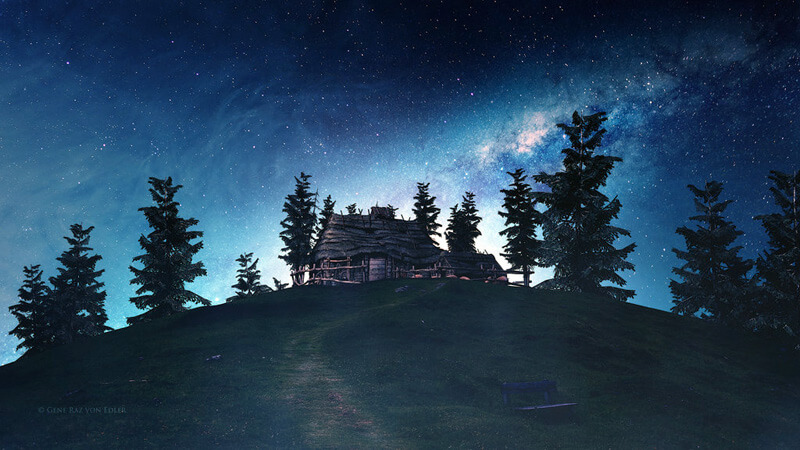 The starry hill by Ellysiumn