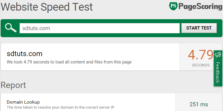 page speed test web