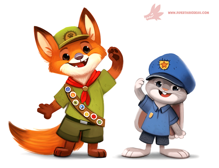 Zootopia - Nick and Judy by Cryptid-Creations