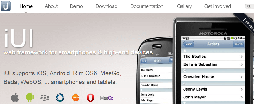 iUI - Mobile web framework