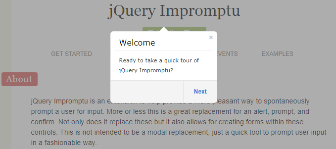 jQuery Impromptu