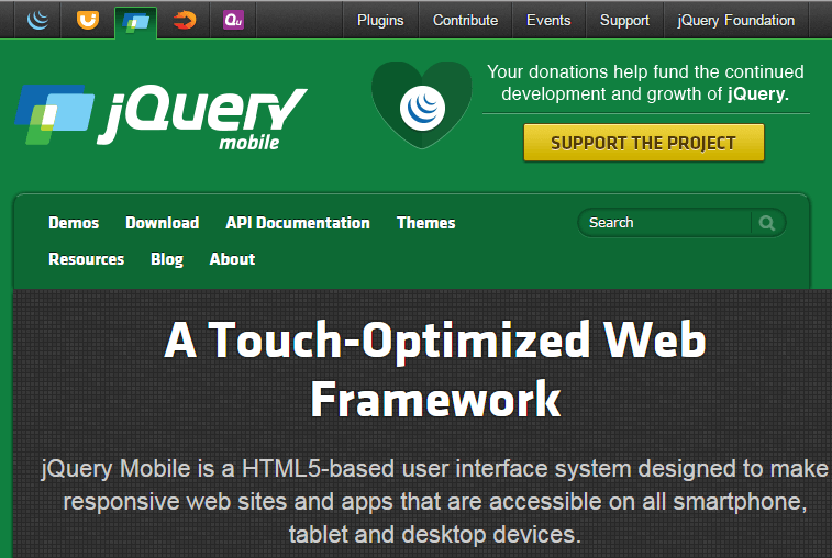 Jquery Mobile Website Templates