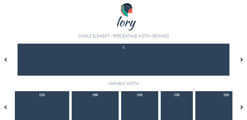 lory - Touch enabled minimalistic slider written in vanilla JavaScript