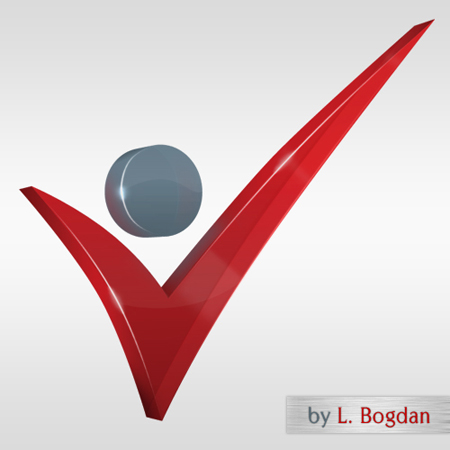 red 3D logo by Bogdan17