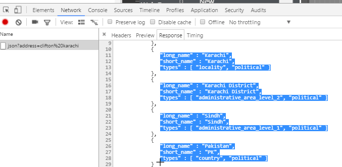 select line data with alt key-google chrome